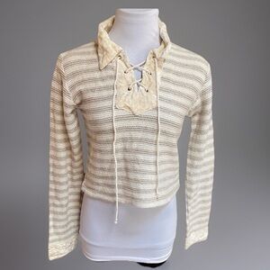 Papillon Cropped Sleeve Tie Next Sweater Top S
